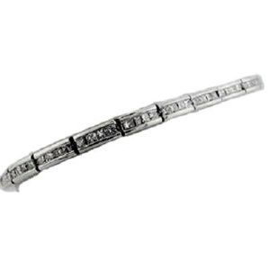 Princess Cut Diamonds on Channel Set Bracelet